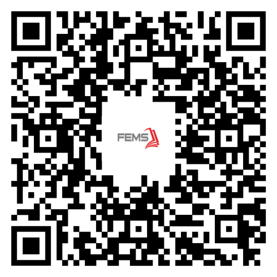 QR code linking to the FEMS app on Google Play